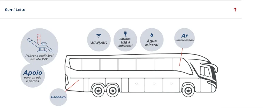 Desenho do ônibus semileito